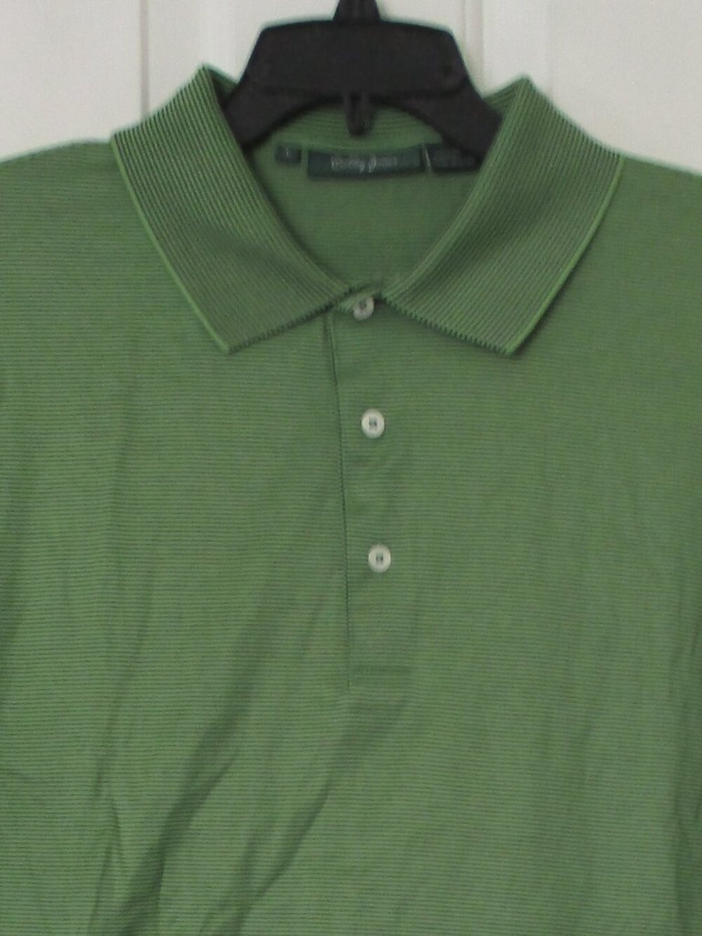 Bobby Jones Premium Mens S/S Green Cotton Golf Polo Shirt - Size Large